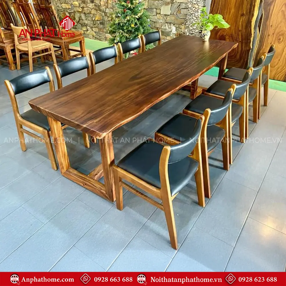 Bộ Bàn Ăn Gỗ Me Tây 8 Ghế Cao Cấp BA-2047 9 Bộ Bàn Ăn Gỗ Me Tây 8 Ghế Cao Cấp BA-2047