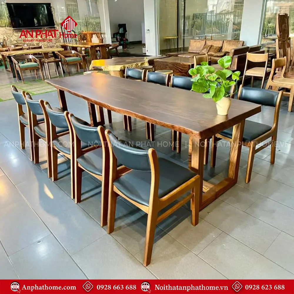 Bộ Bàn Ăn Gỗ Me Tây 8 Ghế Cao Cấp BA-2047 8 Bộ Bàn Ăn Gỗ Me Tây 8 Ghế Cao Cấp BA-2047