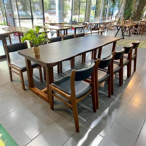 Bộ Bàn Ăn Gỗ Me Tây 8 Ghế Cao Cấp BA-2047