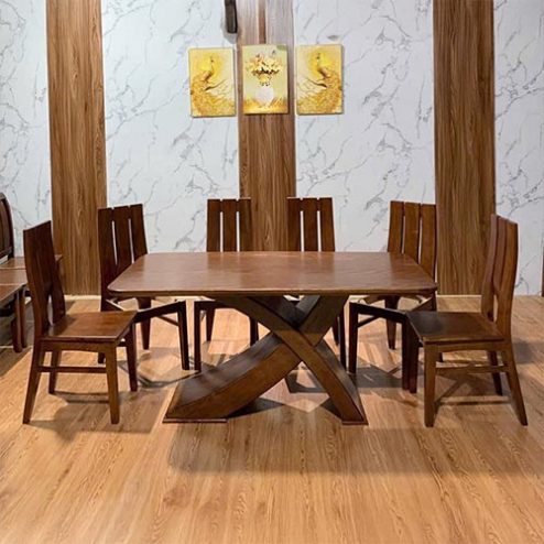 Bộ Bàn Ăn Hiện Đại Gỗ Sồi 6 Ghế BA-2028