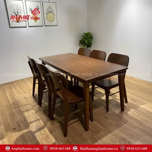 Bộ Bàn Ăn Hiện Đại Gỗ Sồi 6 Ghế BA-2041