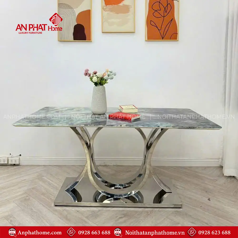 Bộ Bàn Ăn Hiện Đại Mặt Đá Cao Cấp Nhập Khẩu 6 Ghế BA-1989 16 Bộ Bàn Ăn Hiện Đại Mặt Đá Cao Cấp Nhập Khẩu 6 Ghế BA-1989
