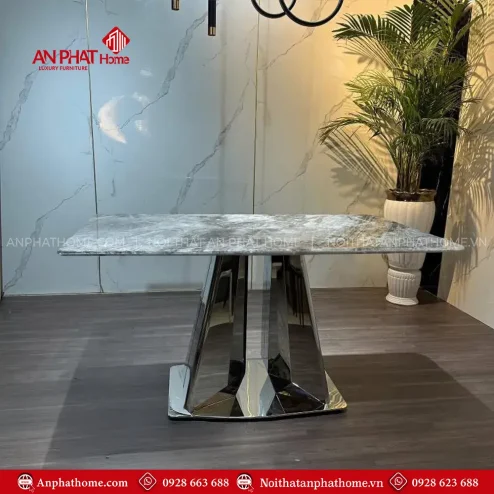 bo ban an khung inox mat da 6 ghe hien dai ba 196100001