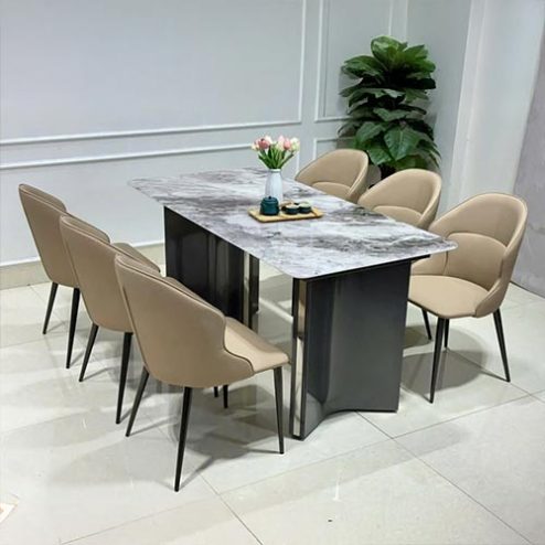 Bộ Bàn Ăn Mặt Đá Nhập Khẩu Cao Cấp BA-1926