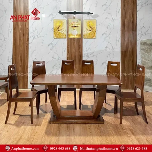 Bộ Bàn Ghế Ăn Gỗ Sồi Cao Cấp Hiện Đại BA-2033
