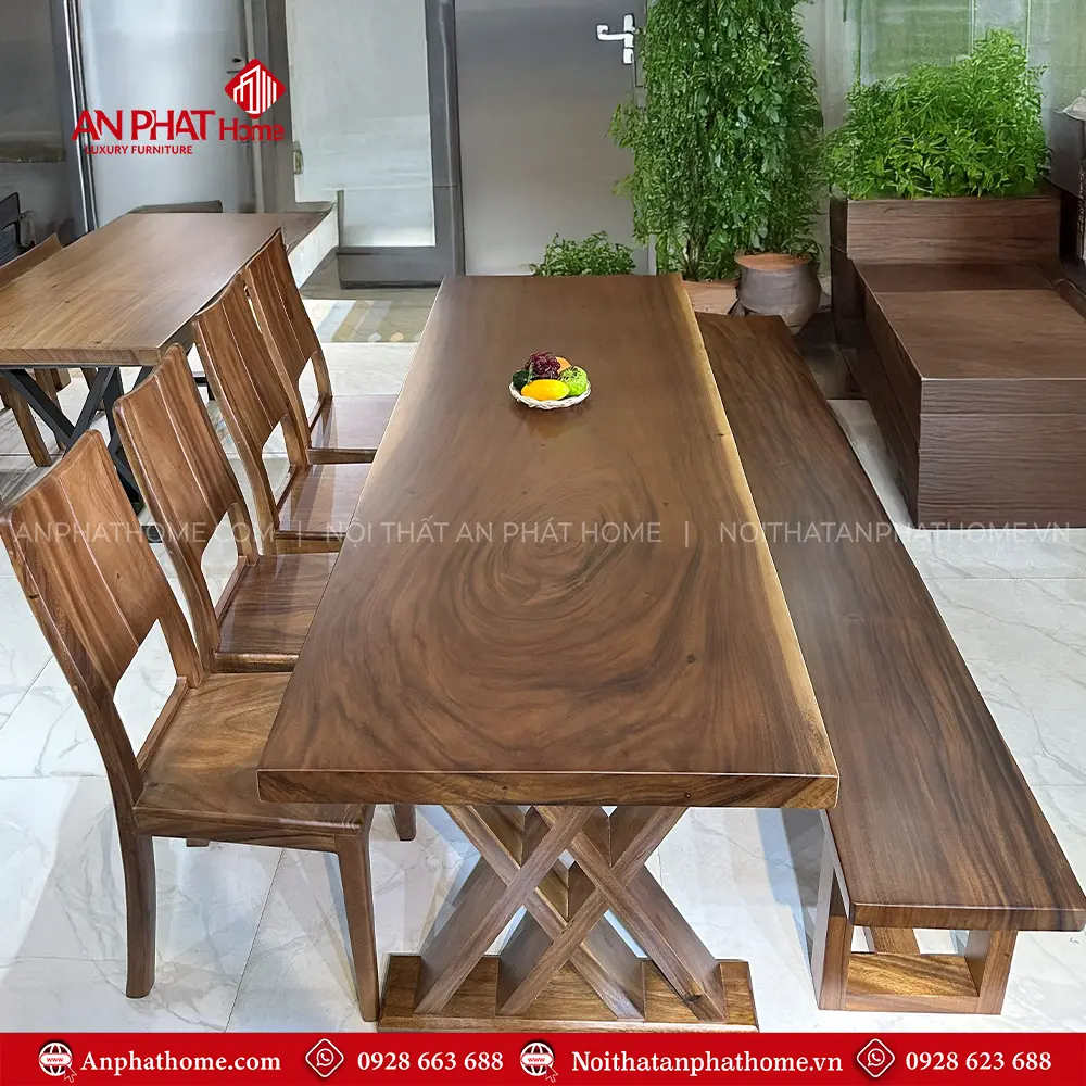 Bộ Bàn Ghế Ăn Hiện Đại Gỗ Me Tây Nguyên Tấm BA-2051 3 Bộ Bàn Ghế Ăn Hiện Đại Gỗ Me Tây Nguyên Tấm BA-2051