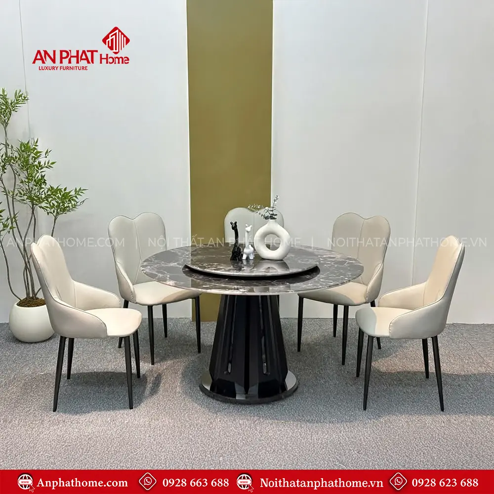 Bộ Bàn Ghế Ăn Mặt Đá Tròn Hiện Đại Nhập Khẩu BA-1941 11 Bộ Bàn Ghế Ăn Mặt Đá Tròn Hiện Đại Nhập Khẩu BA-1941