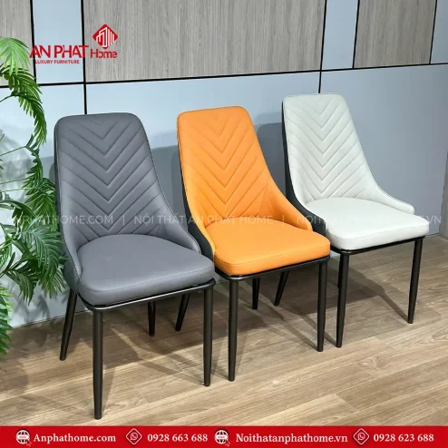 Ghế Ăn Cao Cấp Nhập Khẩu Hiện Đại Bọc Da PU Mẫu Xương Cá 8852