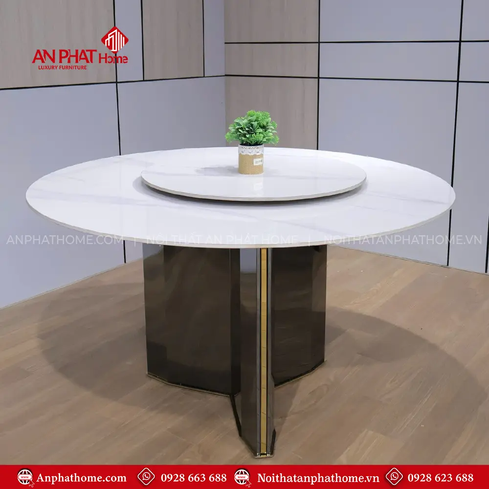 Mẫu Bàn Ăn Tròn Mặt Đá Cao Cấp Nhập Khẩu BA-2128 10 Mẫu Bàn Ăn Tròn Mặt Đá Cao Cấp Nhập Khẩu BA-2128