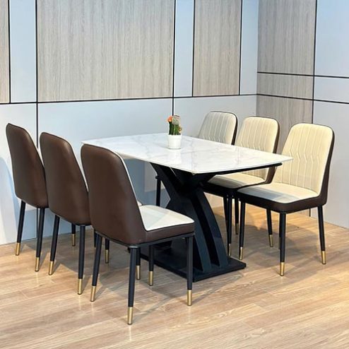 Mẫu Combo Bàn Ghế Ăn Cao Cấp Mặt Đá BA-2101