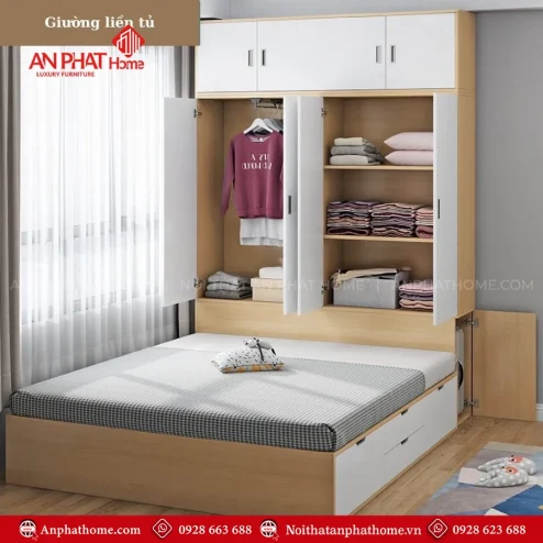 Combo giường tủ phòng ngủ thông minh giá rẻ