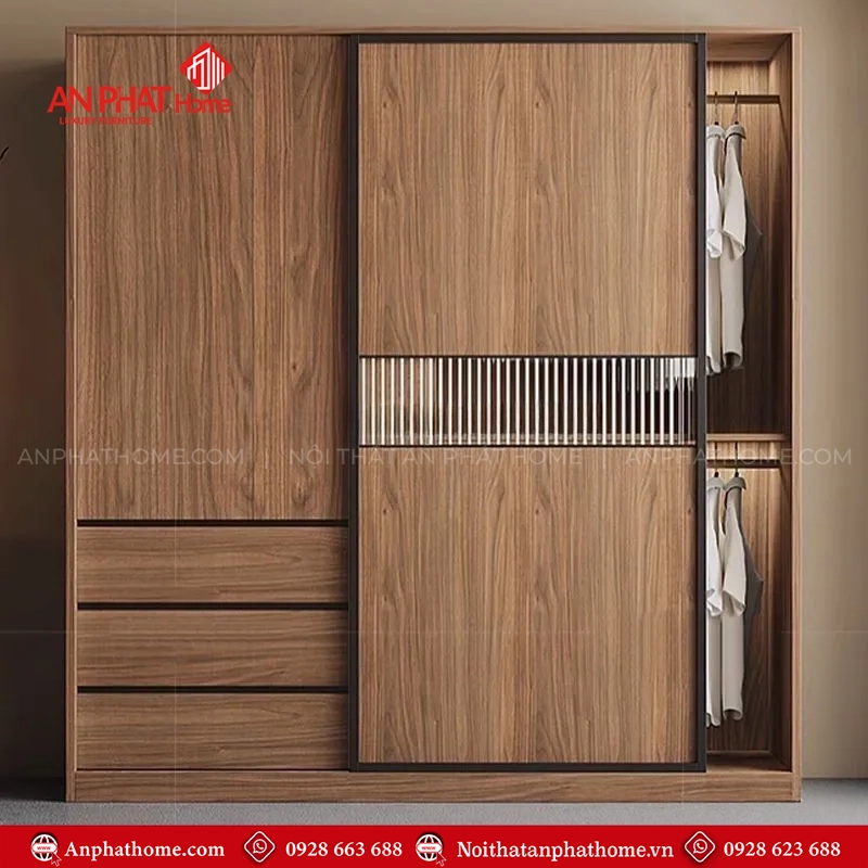 Tủ quần áo cửa lùa 2 cánh