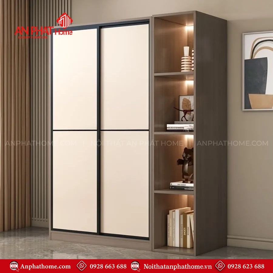 Tủ áo cửa lùa đẹp giá rẻ TA-674 5 Tủ áo cửa lùa đẹp giá rẻ TA-674