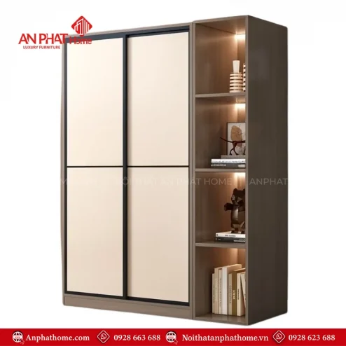 Tủ quần áo 2 buồng đẹp hiện đại