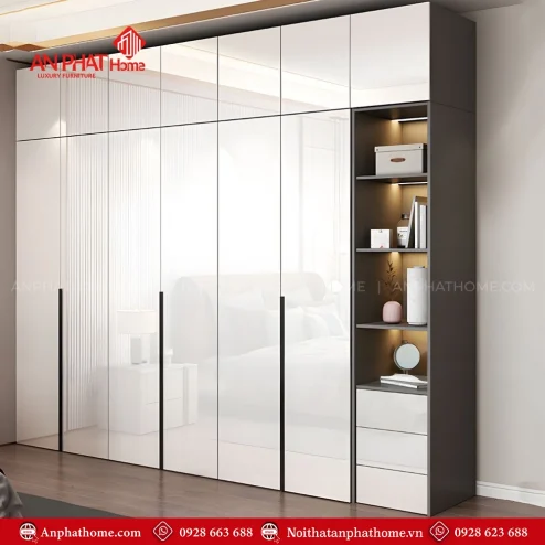 Mẫu tủ đựng quần áo kịch trần