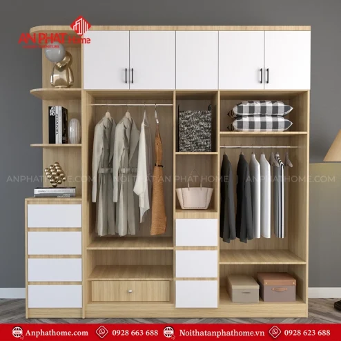 Mẫu tủ đựng quần áo kịch trần