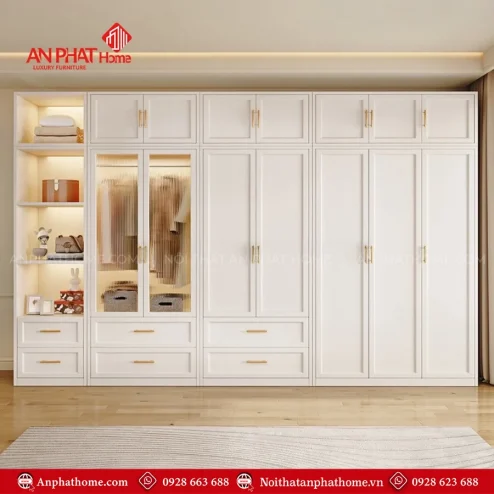 Mẫu tủ quần áo gỗ đẹp hiện đại