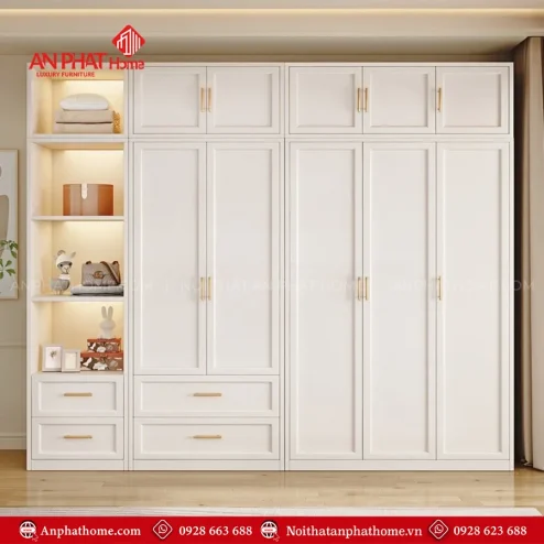 Mẫu tủ quần áo thông minh tiết kiệm diện tích