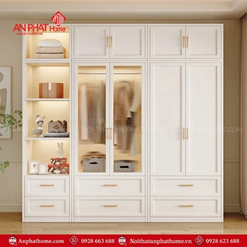 Thiết kế tủ quần áo đơn giản mà đẹp
