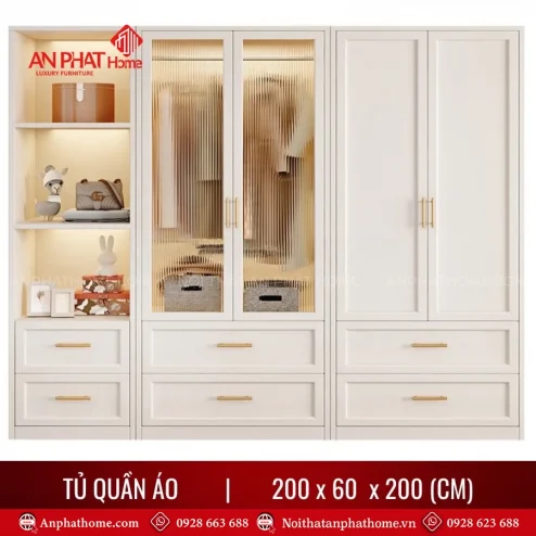 Mẫu tủ quần áo gỗ đẹp hiện đại