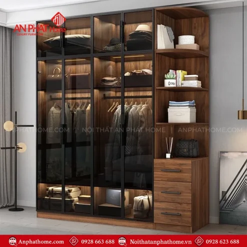 Tủ đựng quần áo cánh kính TA-688