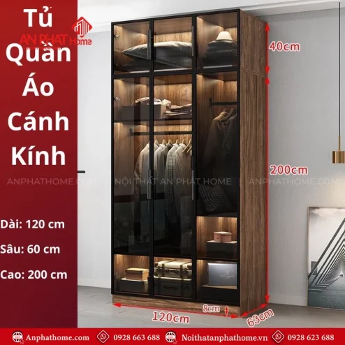 Mẫu tủ đựng quần áo kịch trần