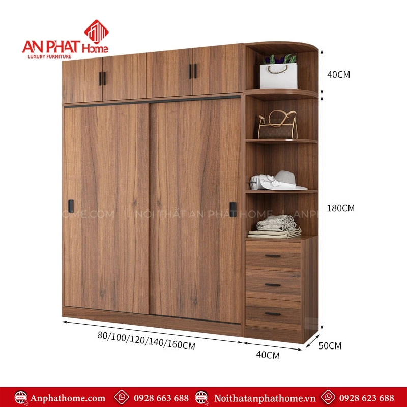 Tủ đựng quần áo cho người lớn TA-706 11 Mẫu tủ quần áo cho phòng ngủ nhỏ