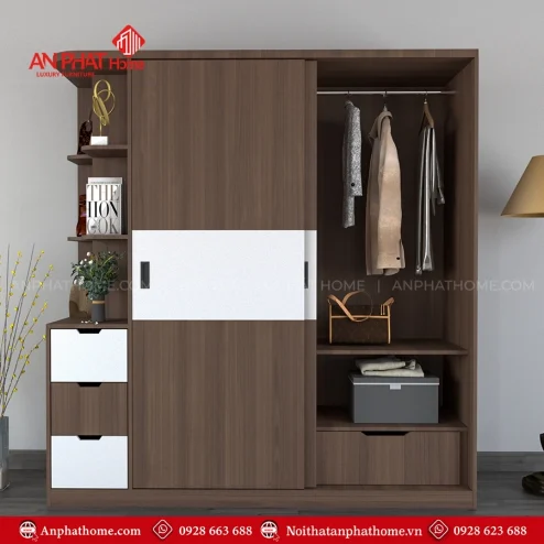 Mẫu tủ đựng quần áo kịch trần