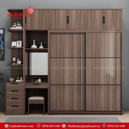 Combo tủ quần áo bàn trang điểm đa năng