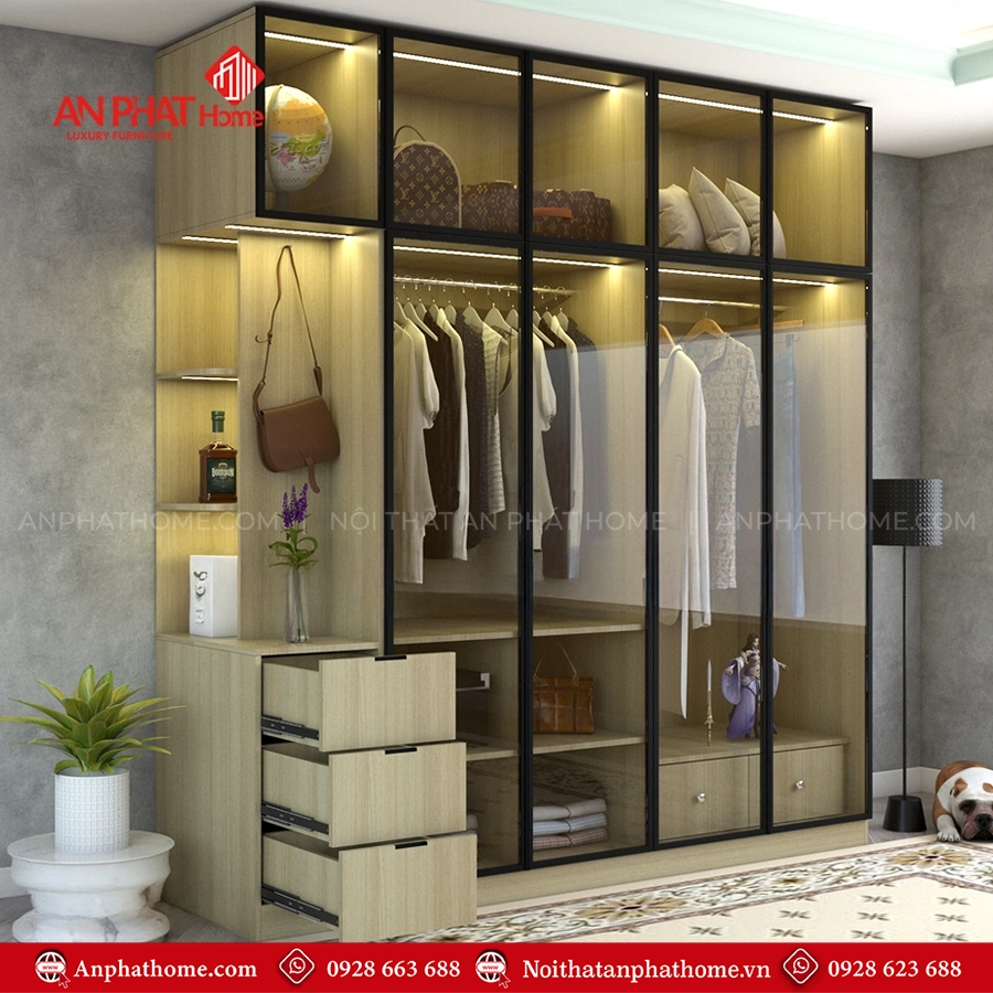 Tủ quần áo cánh kính cho người lớn TA-699 9 Tu quan ao canh kinh cho nguoi lon TA 699 4