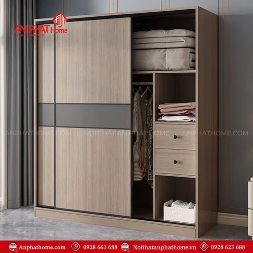 Combo tủ quần áo kệ trang trí đa năng