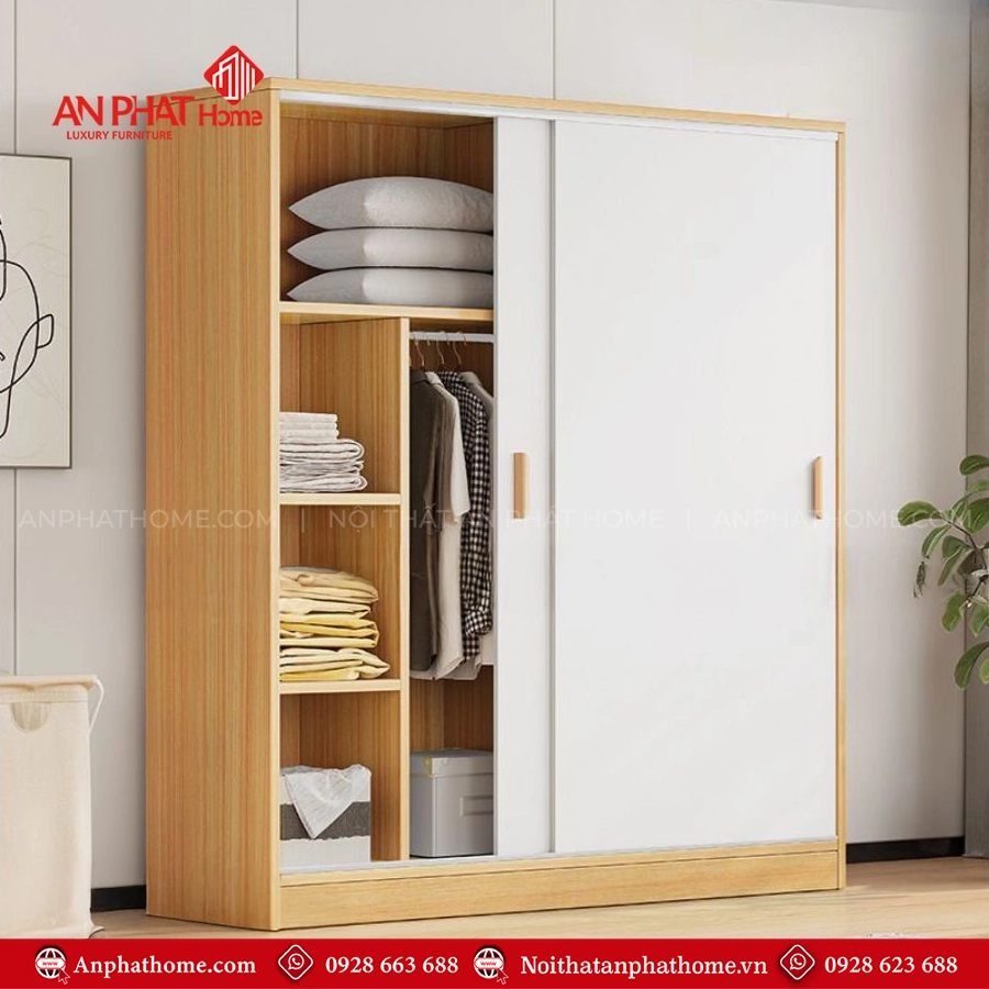 Tủ quần áo cánh lùa hiện đại TA-710 11 Đóng tủ đựng quần áo cánh lùa