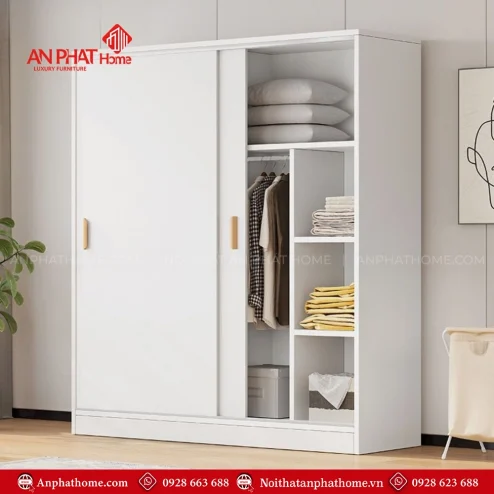 Mẫu thiết kế tủ quần áo cho phòng ngủ nhỏ