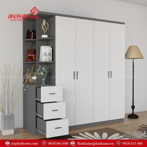 Mẫu tủ quần áo gỗ đẹp hiện đại