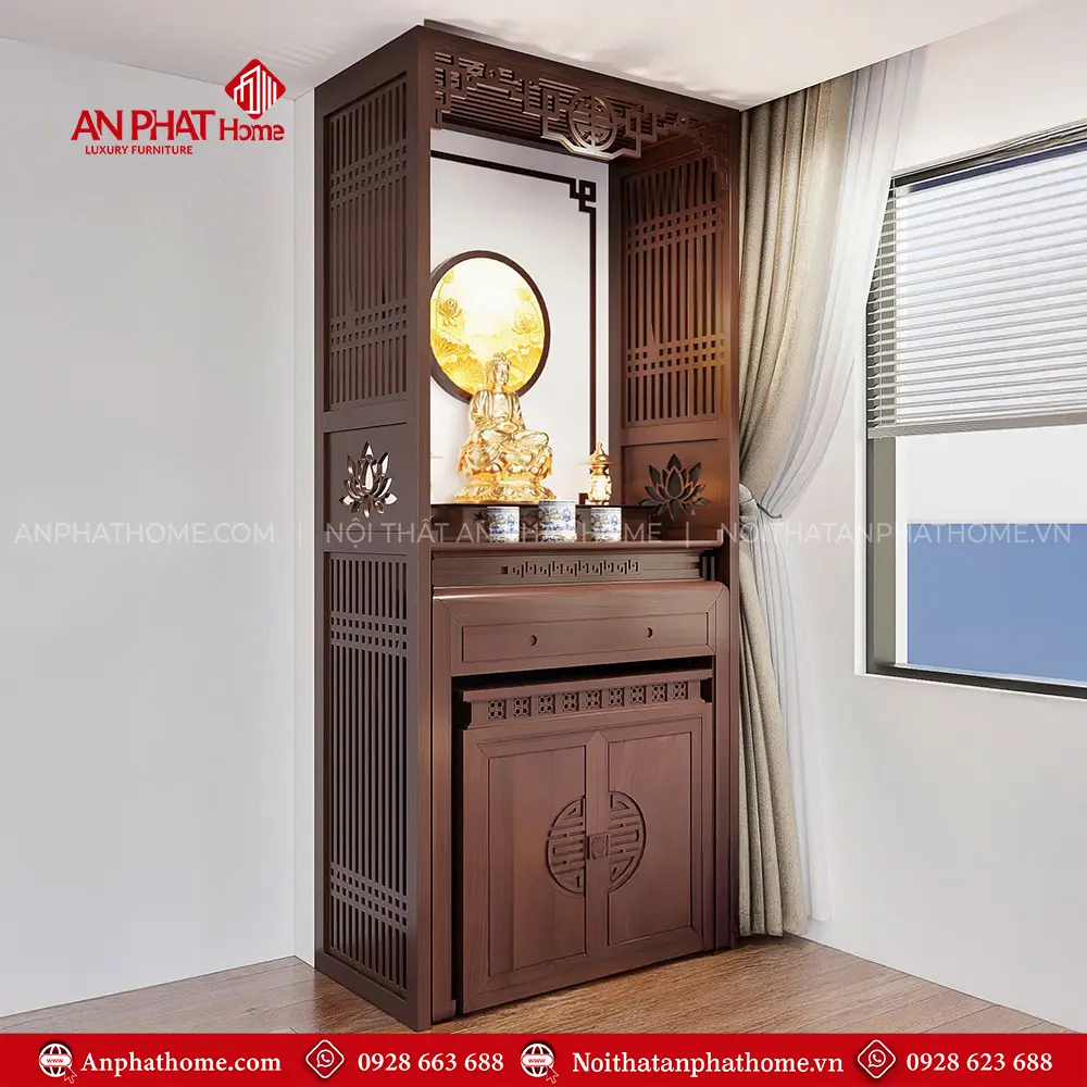 Bàn Thờ Chung Cư Gỗ Hương Đá BT-2380 3 Bàn Thờ Chung Cư Gỗ Hương Đá BT-2380
