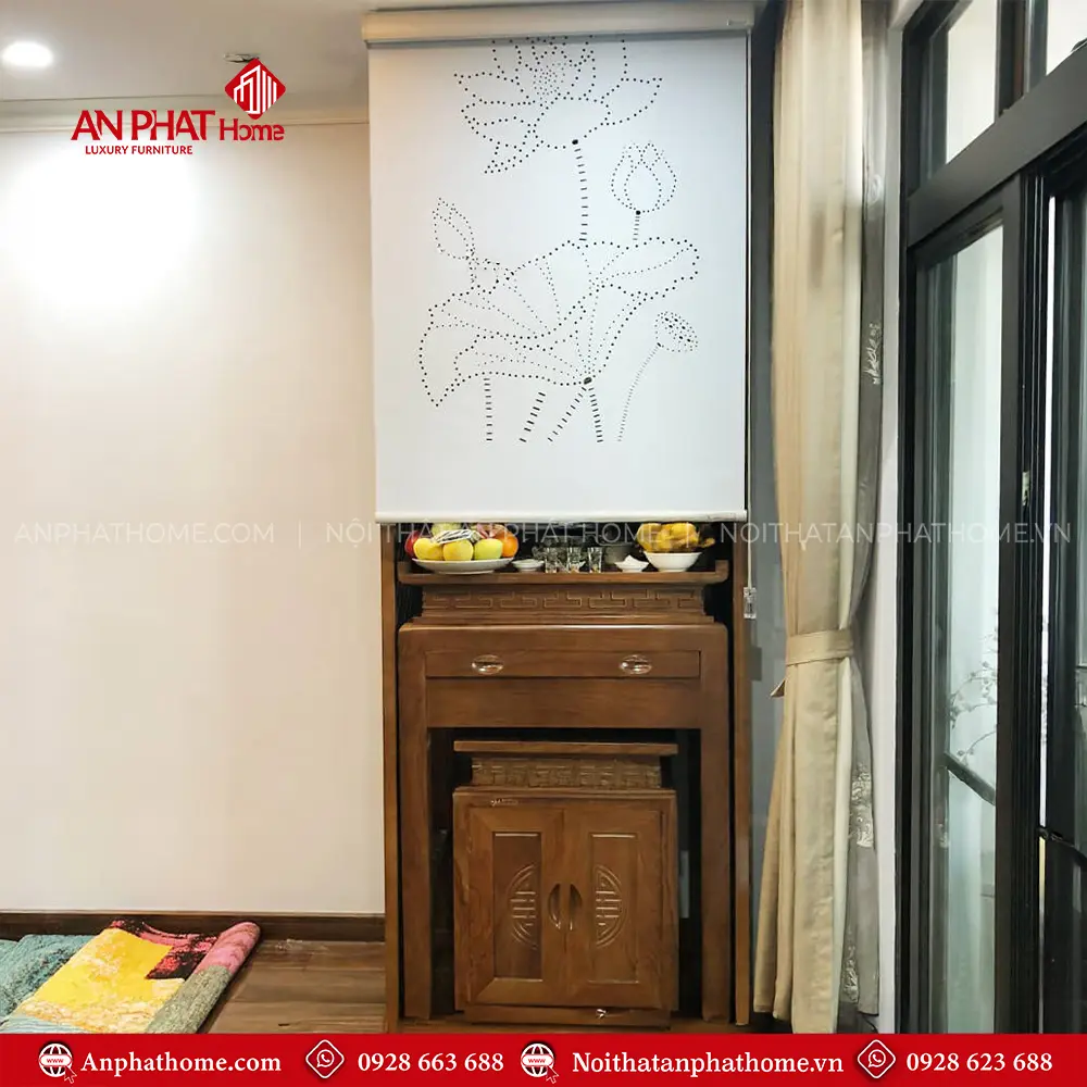 Bàn Thờ Chung Cư Hiện Đại Kết Hợp Rèm Che Bàn Thờ BT-2499 14 Bàn Thờ Chung Cư Hiện Đại Kết Hợp Rèm Che Bàn Thờ BT-2499
