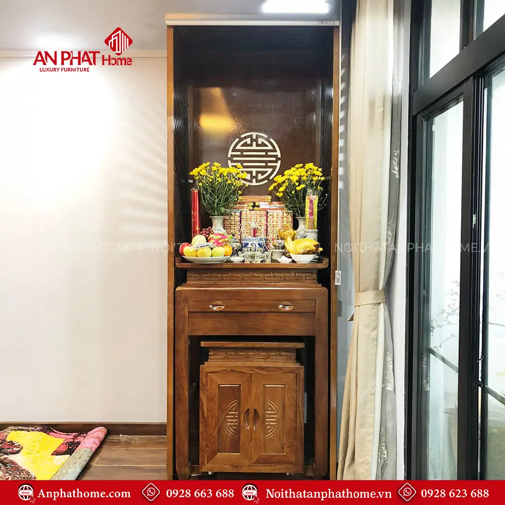 Bàn Thờ Chung Cư Hiện Đại Kết Hợp Rèm Che Bàn Thờ BT-2499 13 Bàn Thờ Chung Cư Hiện Đại Kết Hợp Rèm Che Bàn Thờ BT-2499