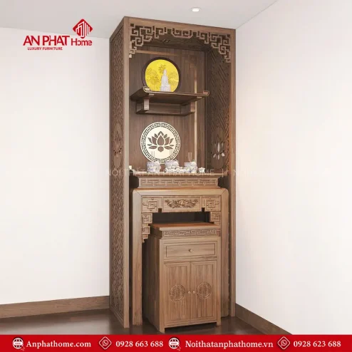 Bàn Thờ Chung Cư Kết Hợp Bàn Treo Phật BT-2378