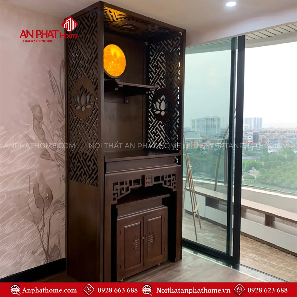 Bàn Thờ Chung Cư Kết Hợp Bàn Treo Phật BT-2488 5 Bàn Thờ Chung Cư Kết Hợp Bàn Treo Phật BT-2488