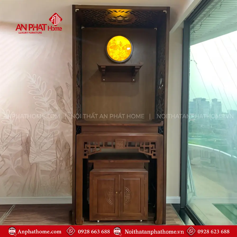 Bàn Thờ Chung Cư Kết Hợp Bàn Treo Phật BT-2488 6 Bàn Thờ Chung Cư Kết Hợp Bàn Treo Phật BT-2488