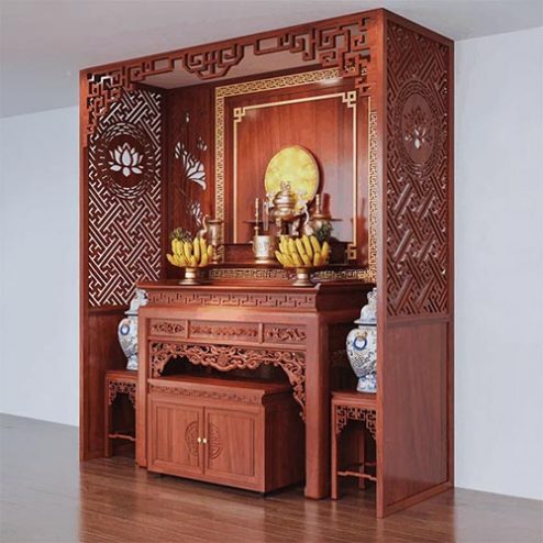 Bàn Thờ Chung Cư Tủ Thờ Đơn Giản Thiết Kế Đẹp BT-2603