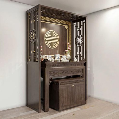 Bàn Thờ Chung Cư Tủ Thờ Hiện Đại Có Vách Ngăn BT-2590