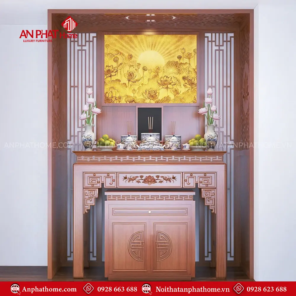 Bàn Thờ Có Vách Ngăn MDF Tủ Thờ Hiện Đại BT-2594 3 Bàn Thờ Có Vách Ngăn MDF Tủ Thờ Hiện Đại BT-2594