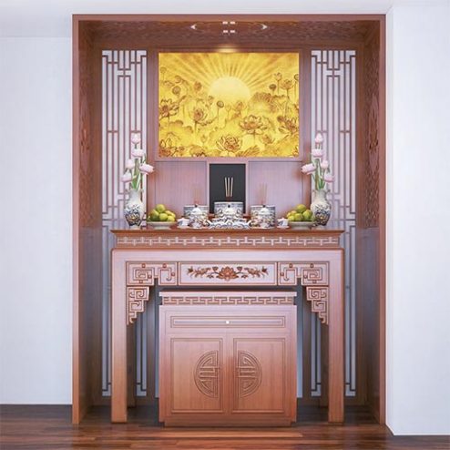 Bàn Thờ Có Vách Ngăn MDF Tủ Thờ Hiện Đại BT-2594