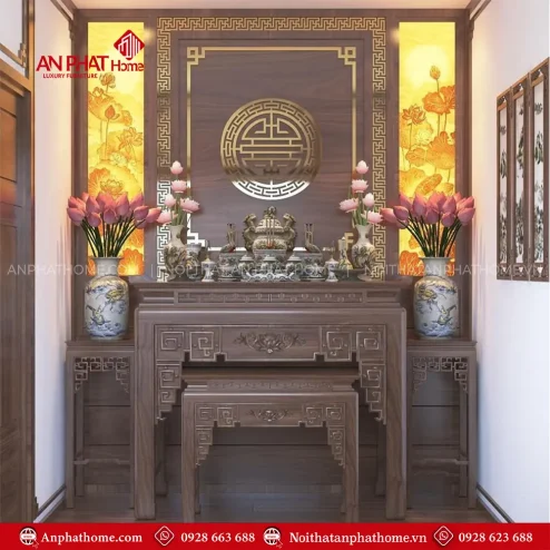 Bàn Thờ Gia Tiên Cho Nhà Chung Cư BT-2423