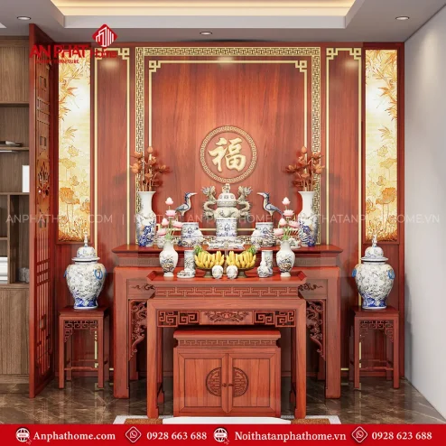 Bàn Thờ Gia Tiên Chung Phòng Khách Hiện Đại BT-2346