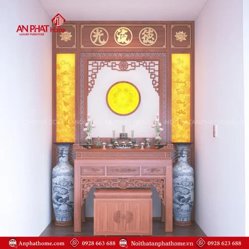 Bàn Thờ Gia Tiên Gỗ Hương Đá BT-2315