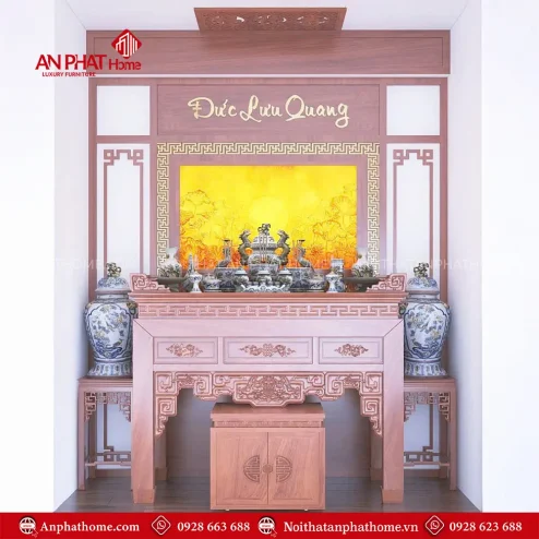 Bàn Thờ Gia Tiên Gỗ Hương Đá Cao Cấp BT-2326