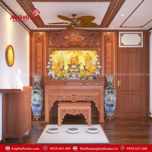 Bàn Thờ Gia Tiên Gỗ Hương Đá Cao Cấp BT-2353