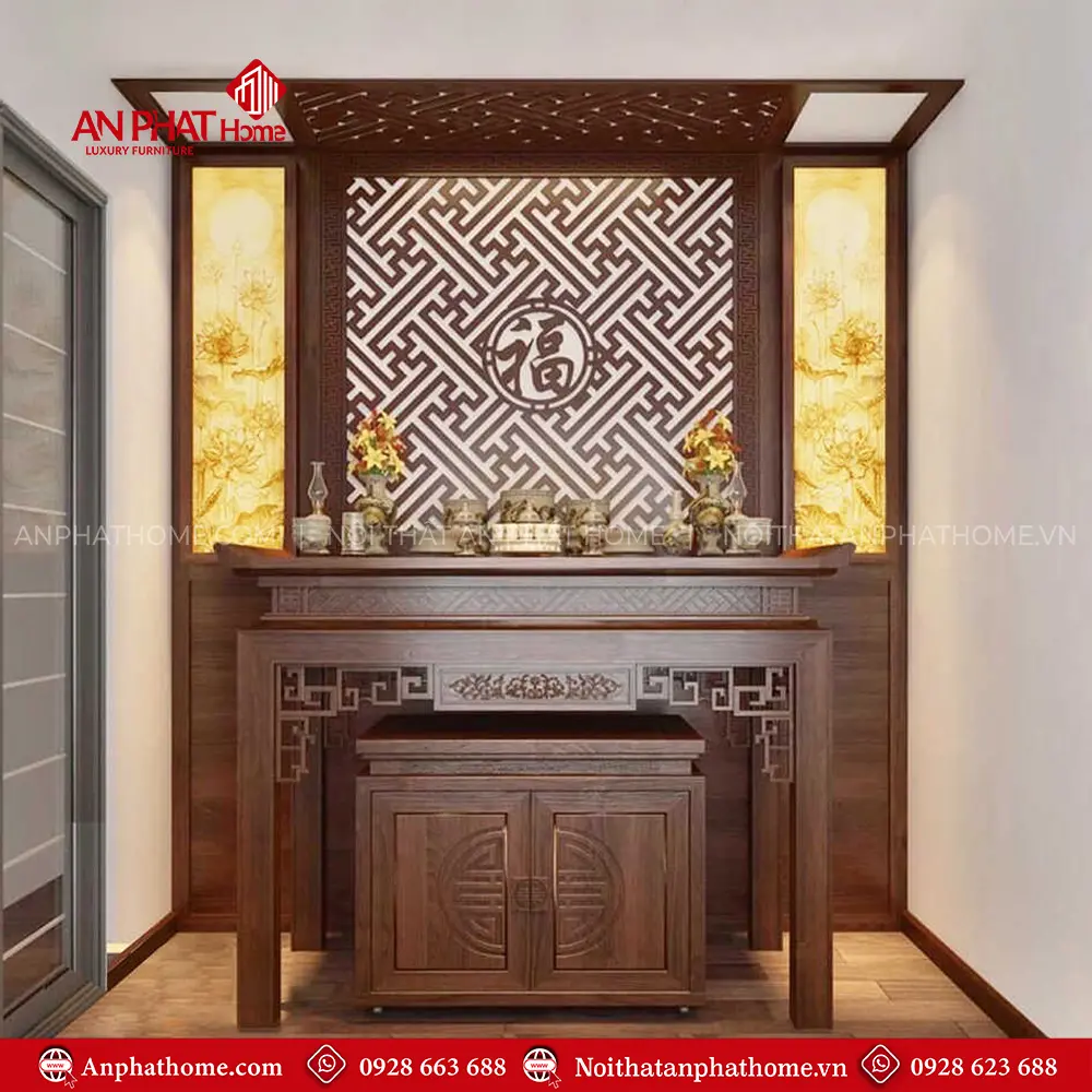 Bàn Thờ Gia Tiên Hiện Đại BT-2495 3 Bàn Thờ Gia Tiên Hiện Đại BT-2495